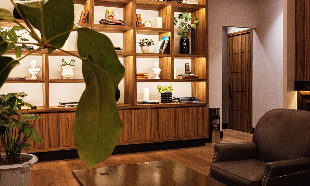 A reading lounge at Hotel Canada Central