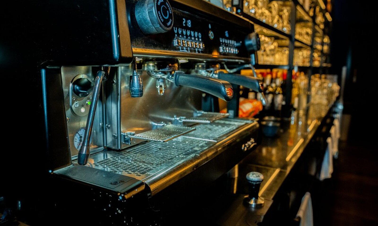 A quiet corner of MOA Berlin's bar