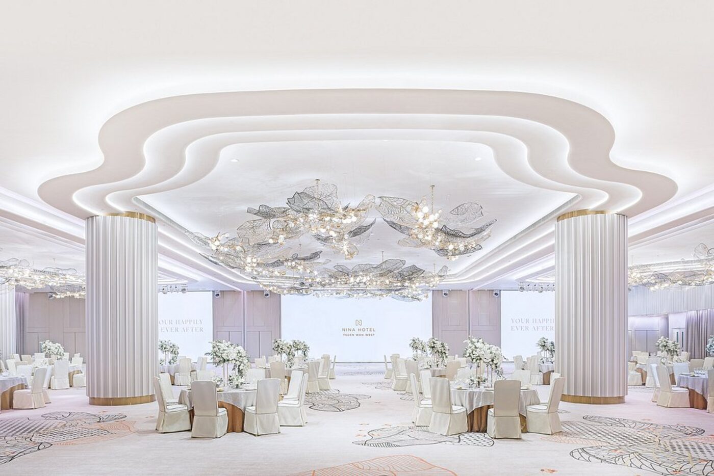 A grand ballroom at Nina Hotel Tsuen Wan West
