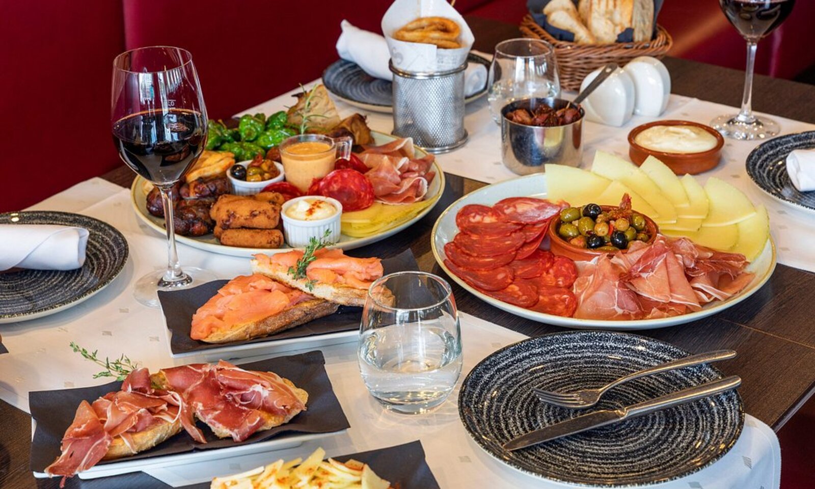 Spanish tapas spread at Meliá Berlin's restaurant